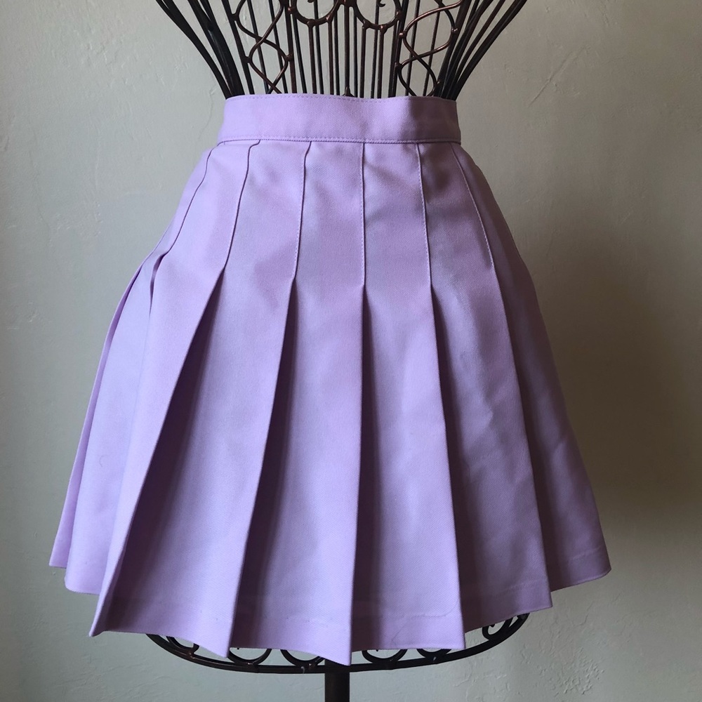 American Apparel Lavender Pleated Skirt